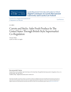 Carrots and Sticks: Safer Fresh Produce In The United States