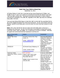 Dads Take Your Child to School Day September 16, 2015