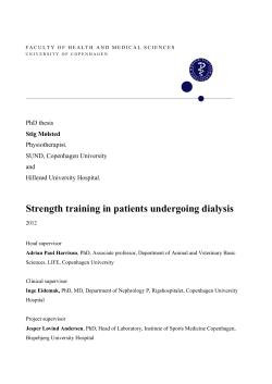 Strength training in patients undergoing dialysis