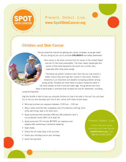 Children and skin cancer