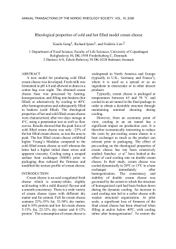 Rheological properties of cold and hot filled model cream cheese