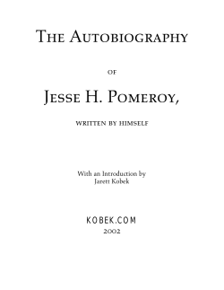 The Autobiography Jesse H. Pomeroy