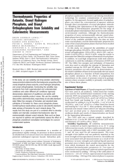 Thermodynamic Properties of Autunite, Uranyl Hydrogen Phosphate