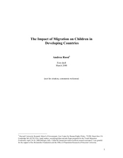 impact of migration on children in developing countries