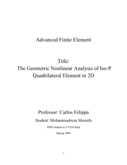 Advanced Finite Element Title: The Geometric Nonlinear Analysis of