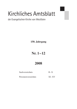 Kirchliches Amtsblatt - Kirchenrecht Westfalen