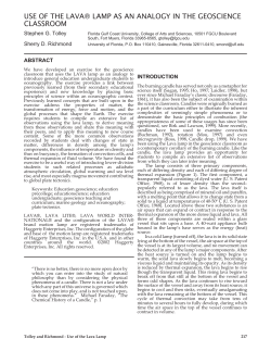 uses the LAVA lamp as an analogy - SERC