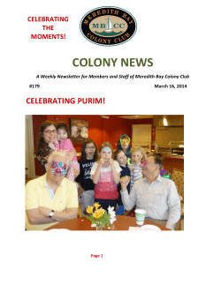 March 16, 2014 - Meredith Bay Colony Club