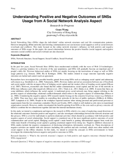 Understanding Positive and Negative Outcomes of SNSs Usage