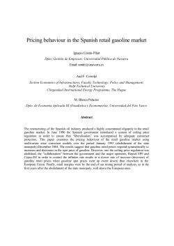 Pricing behaviour in the Spanish retail gasoline market