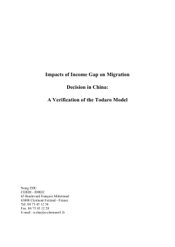 Impacts of Income Gap on Migration Decision in China