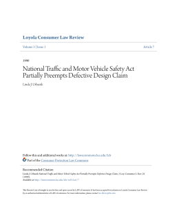 National Traffic and Motor Vehicle Safety Act