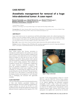 Anesthetic management for removal of a huge intra