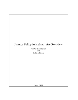 Family Policy in Iceland: An Overview