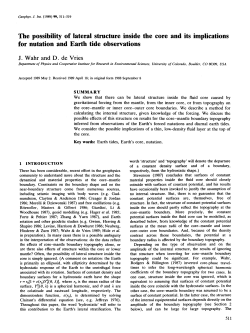 The possibility of lateral structure inside the core and its implications