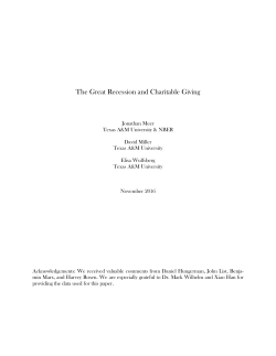 The Great Recession and Charitable Giving - Tamu.edu
