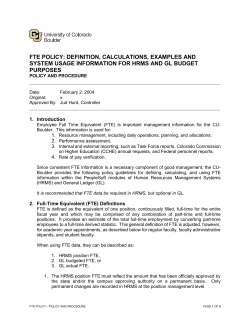 FTE POLICY: DEFINITION, CALCULATIONS, EXAMPLES AND