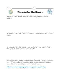 Geography Challenge