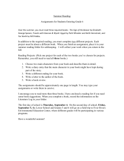 Reading List - Saint Gregory`s School