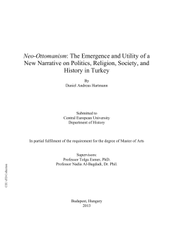 Neo-Ottomanism - Central European University