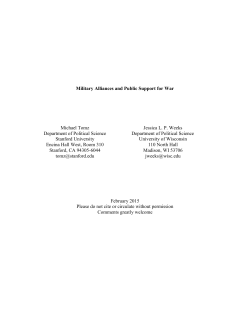 Military Alliances and Public Support for War
