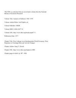 Price Linkage in an Interdependent World Economy: Price
