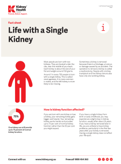 Life with a Single Kidney