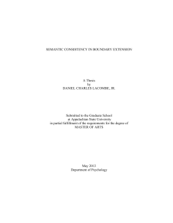 Semantic Consistency in Boundary Extension