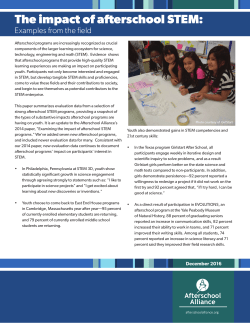The impact of afterschool STEM