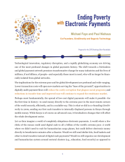 Ending Poverty with Electronic Payments