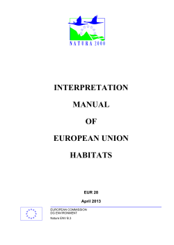 The Interpretation Manual of European Union Habitats