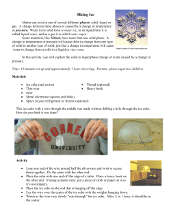 Slicing Ice - Penn State MRSEC