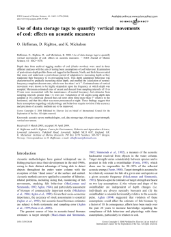 Use of data storage tags to quantify vertical movements of cod