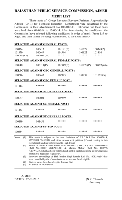 rajasthan public service commission, ajmer