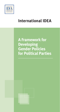 A Framework for Developing Gender Policies for Political Parties