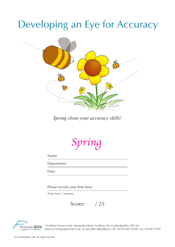 March &ndash; Accuracy Spring Clean!