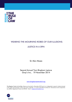 FINAL Bingham Lecture 19 Nov 2014