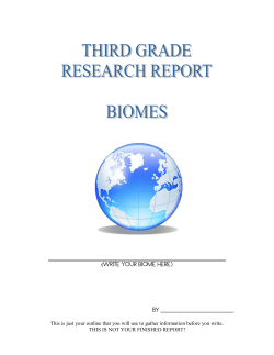 Biome Report Outline