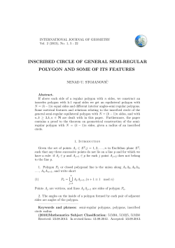 INSCRIBED CIRCLE OF GENERAL SEMI"REGULAR POLYGON