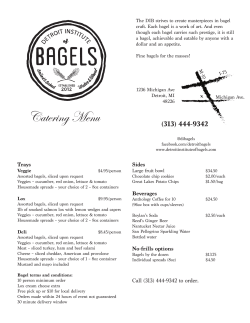 Catering Menu - Detroit Institute of Bagels