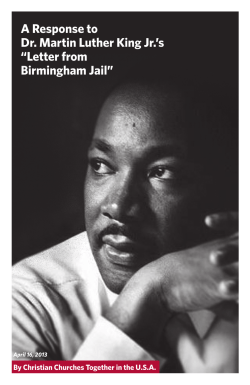 CCT Response to Dr. King`s Letter from Birmingham Jail