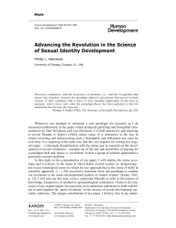 (2005). Advancing the revolution in the science of sexual identity