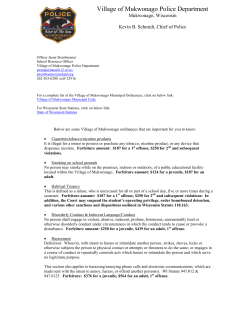 Mukwonago Municipal Ordinances - Mukwonago Area School District