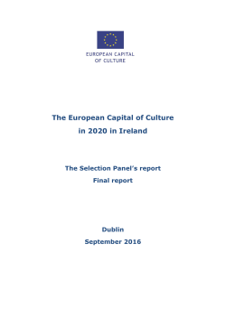 Selection of the European Capital of Culture