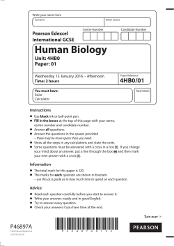 Human Biology - Edexcel