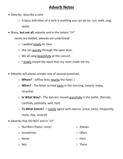 Adverb Notes
