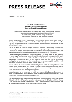 ElecLink: Foundations laid for new state-of-the