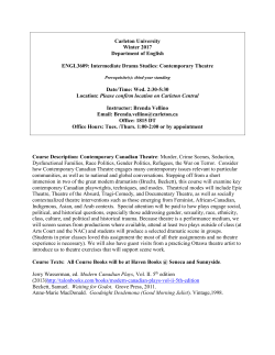 ENGL 3609 A - Carleton University