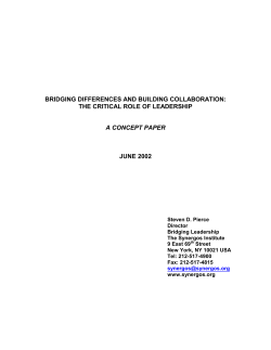 Bridging Differences and Building Collaboration