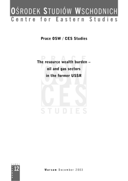 The resource wealth burden - oil and gas sectors in the former USSR